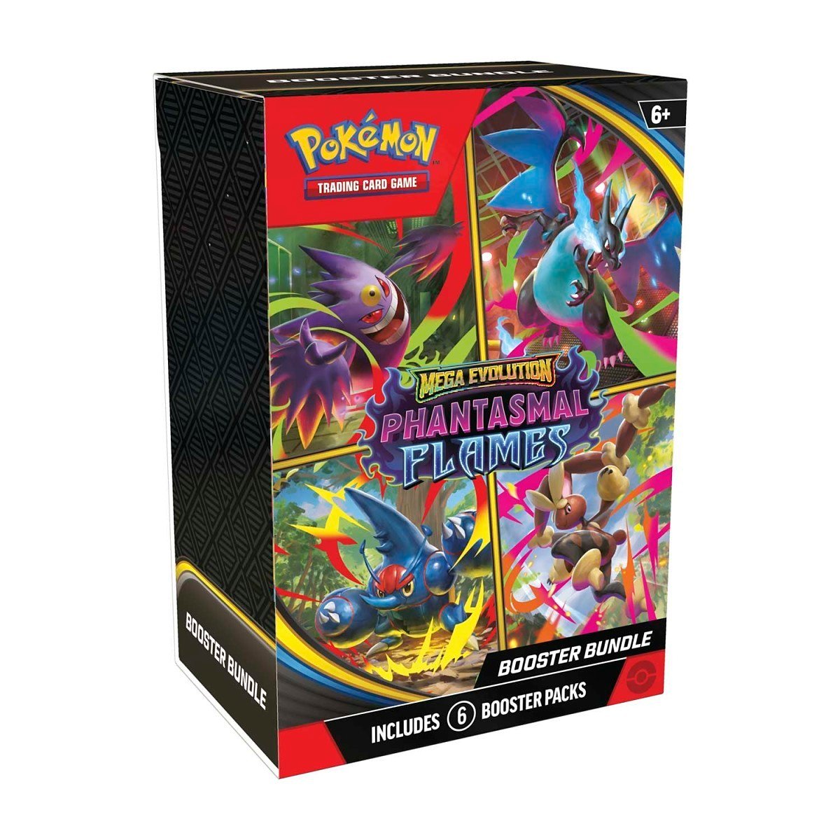 P10347_10-10191-109_01.jpg Pokémon TCG: Mega Evolution-Phantasmal Flames Booster Bundle (6 Packs) - Image 1